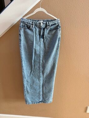 Good American Light Blue Denim Tube Skirt